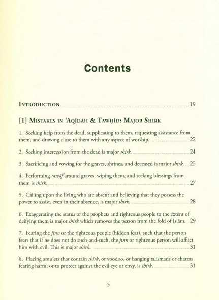 Clarifying Common Mistakes Widespread Among The Muslims